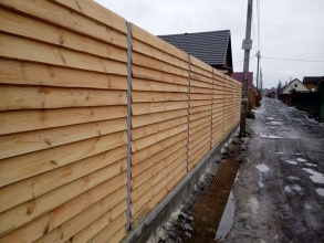Деревянный забор елочка 150 метров фото в Наро-Фоминске