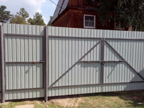 Забор с воротами и калиткой 100 метров фото в Наро-Фоминске